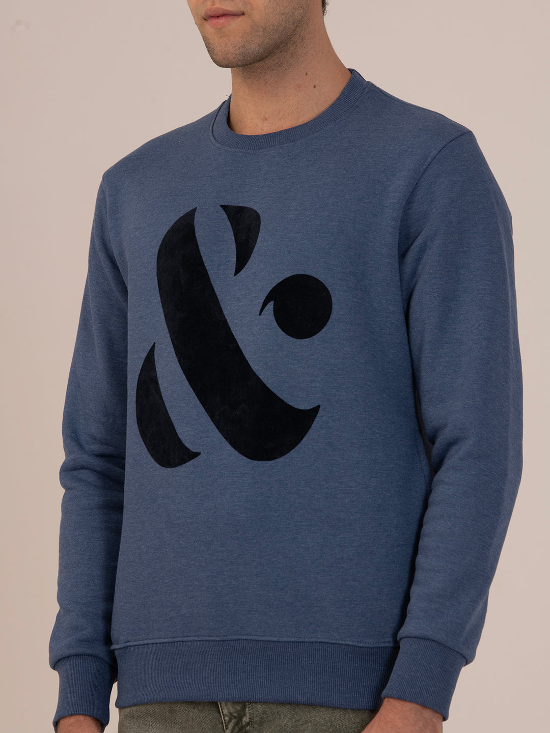Albion Cyan Men’s Winter Sweatshirt – Cozy & Warm Casual Wear