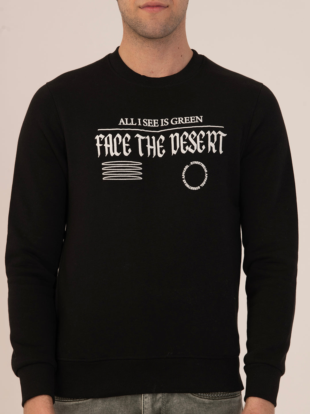 Albion Cyan & Black Men’s Premium Winter Crewneck – Cozy & Stylish Sweatshirt