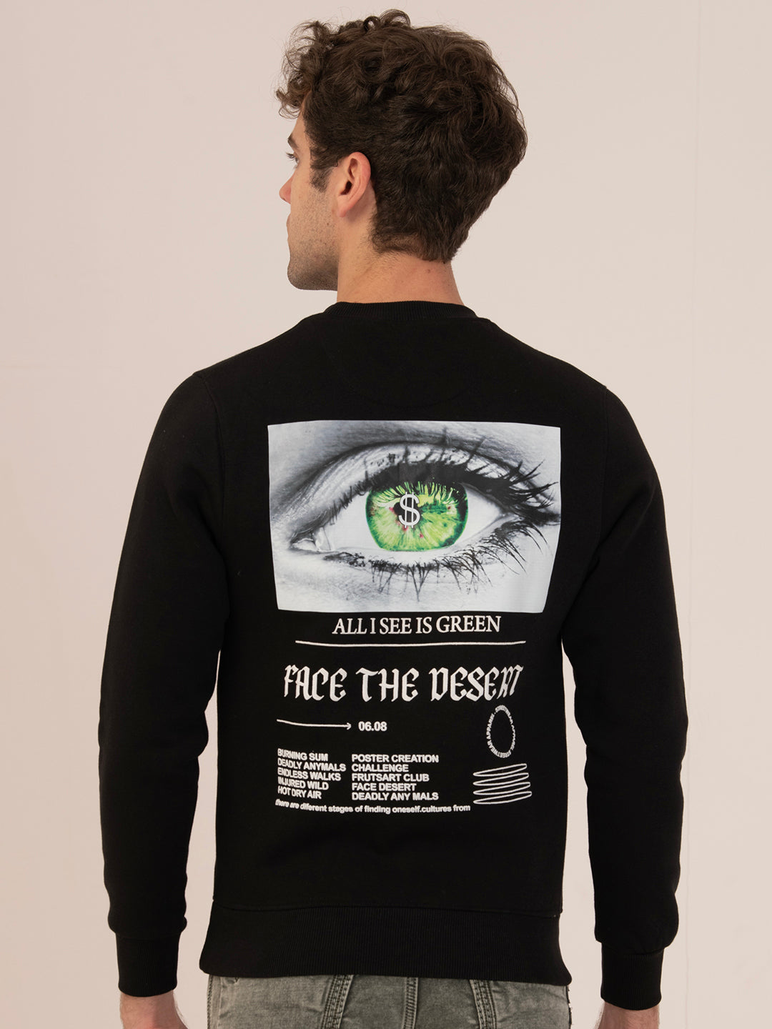 Albion Cyan & Black Men’s Premium Winter Crewneck – Cozy & Stylish Sweatshirt