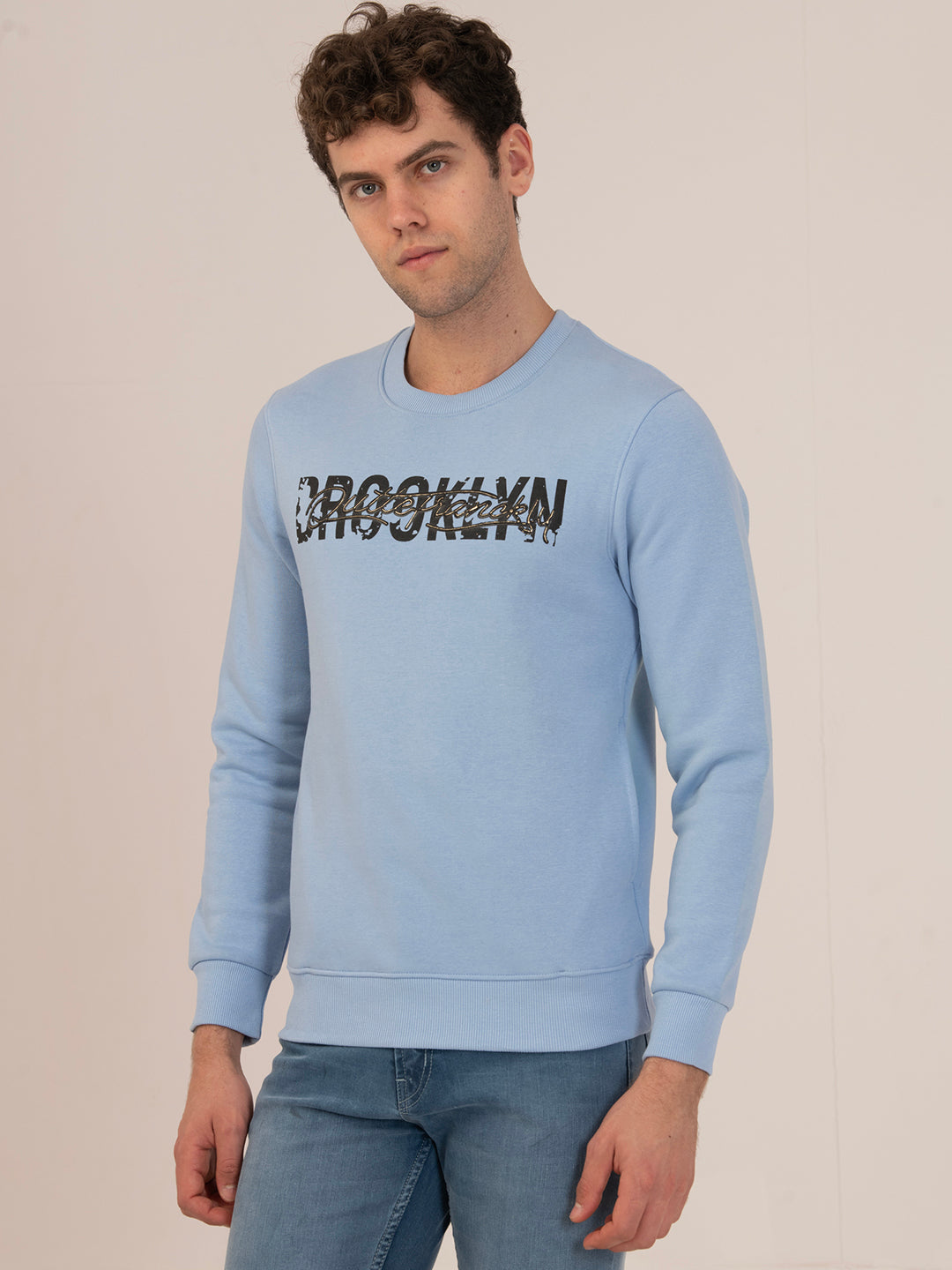 Albion Men’s Oversized Winter Sweatshirt – Cozy, Trendy & Warm Wear_SKY BLUE