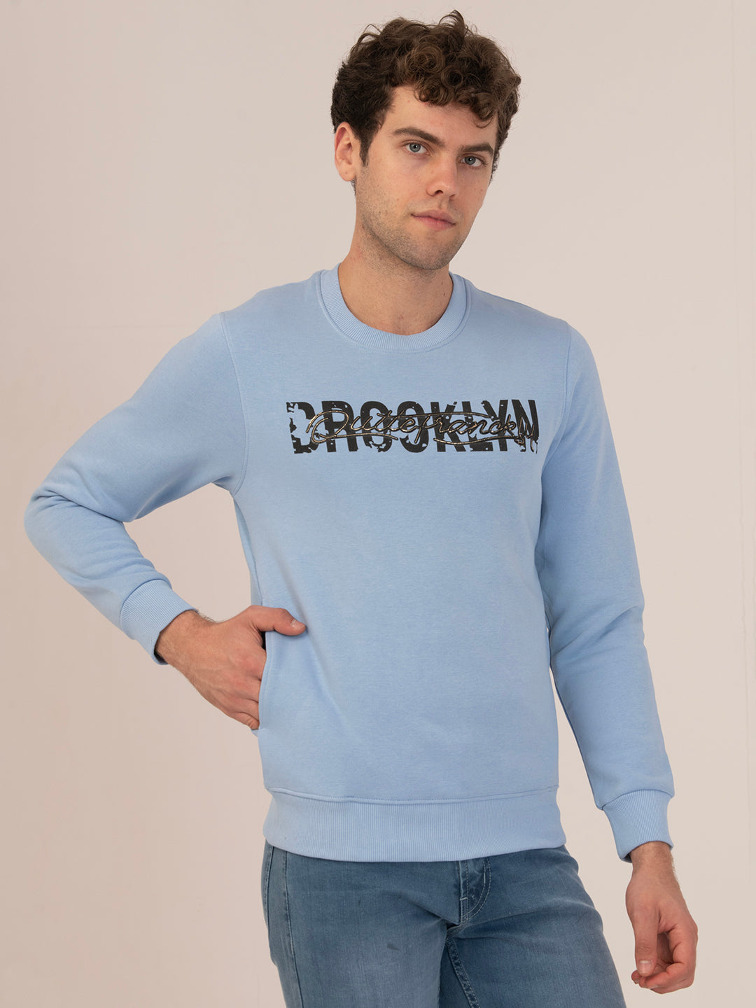 Albion Men’s Oversized Winter Sweatshirt – Cozy, Trendy & Warm Wear_SKY BLUE