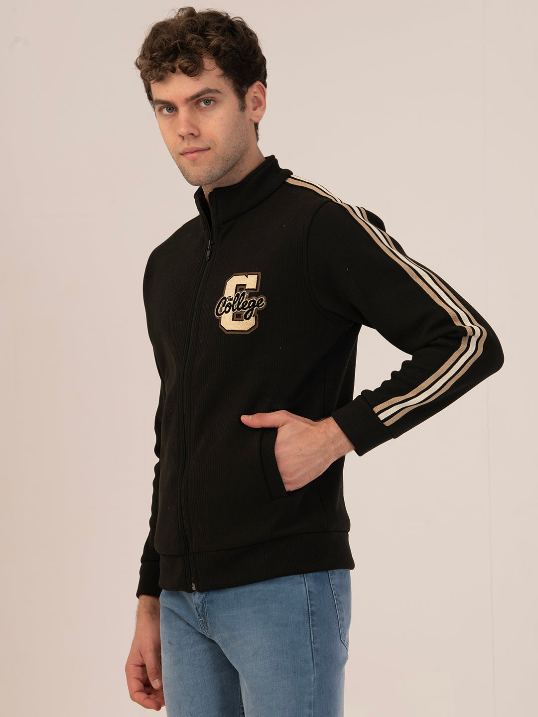 Albion Men’s Sweatshirt – Winter Casual & Active Wear_BLACK