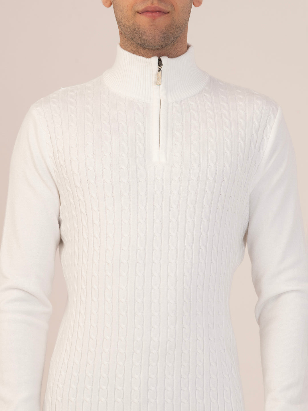 Albion Men’s CozyWarm Winter Pullover – White