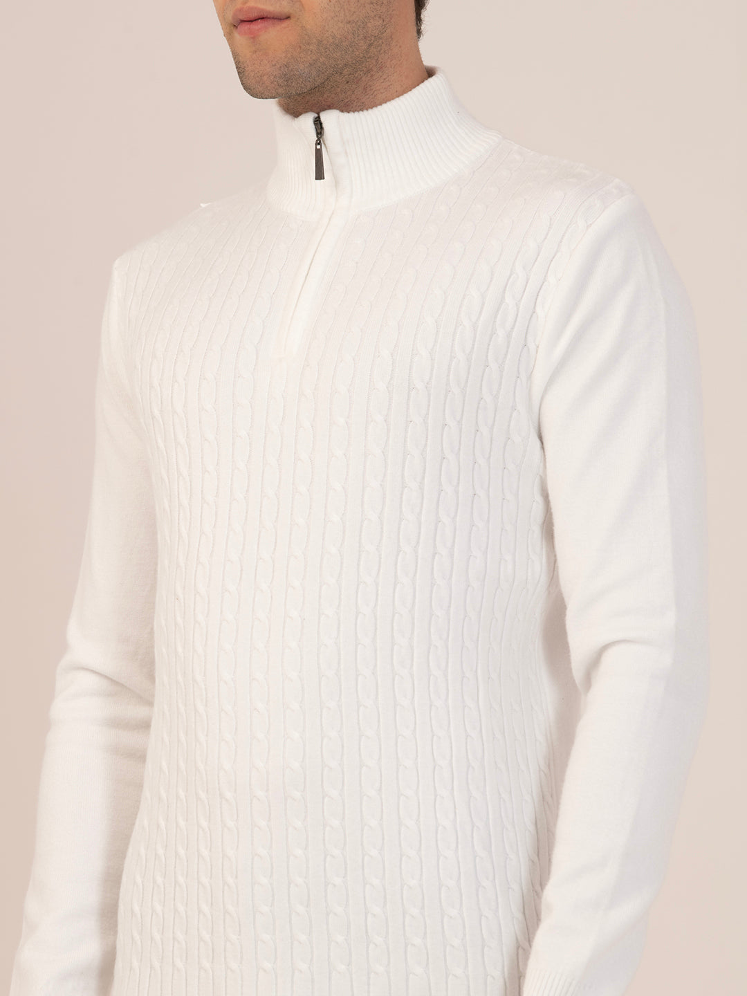 Albion Men’s CozyWarm Winter Pullover – White