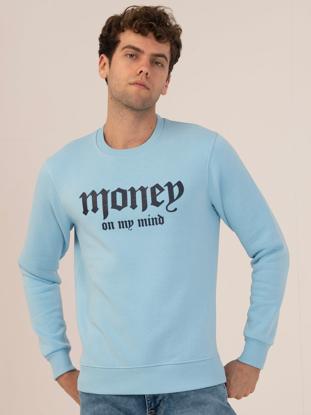 Albion Men’s FlexFit Fleece Sweatshirt_sky