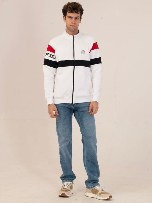 Albion Streetwear Men’s Beige Oversized Pullover Sweatshirt_WHITE/NAVY