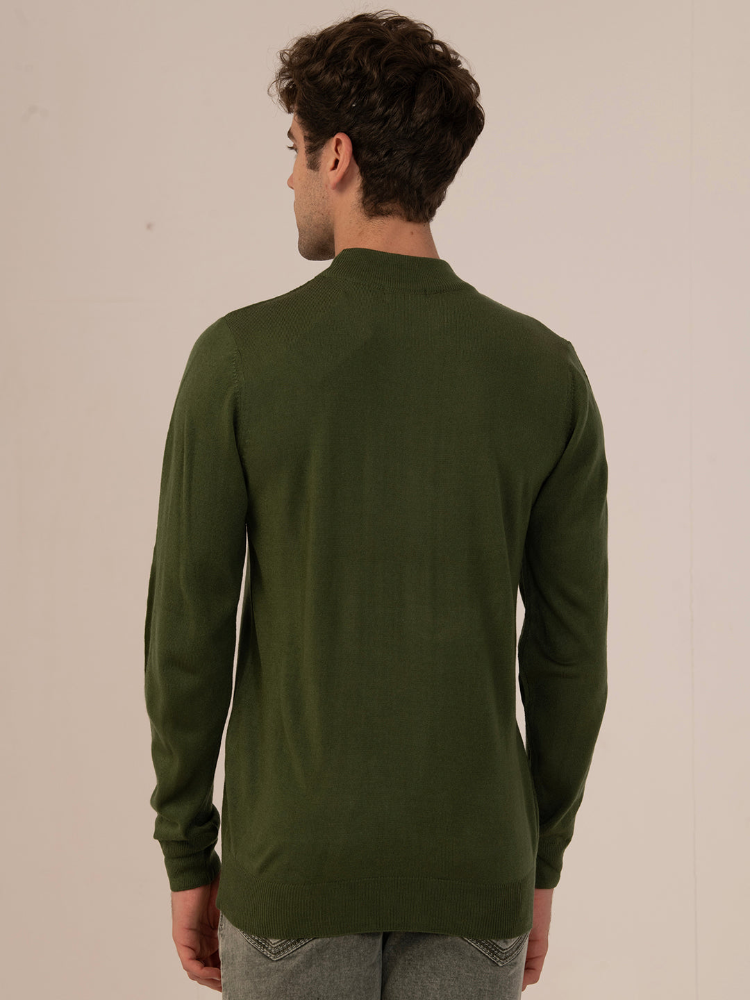 Men’s Graphic Sweatshirt – Trendy Casual Fit-olive