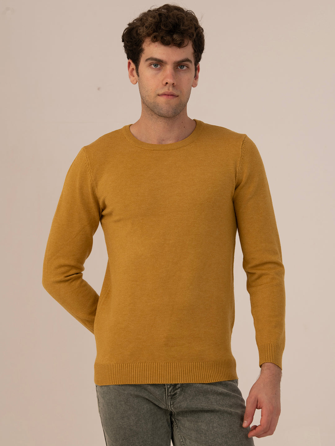 Albion Men’s Winter DailyWear sweater_MUSTARD