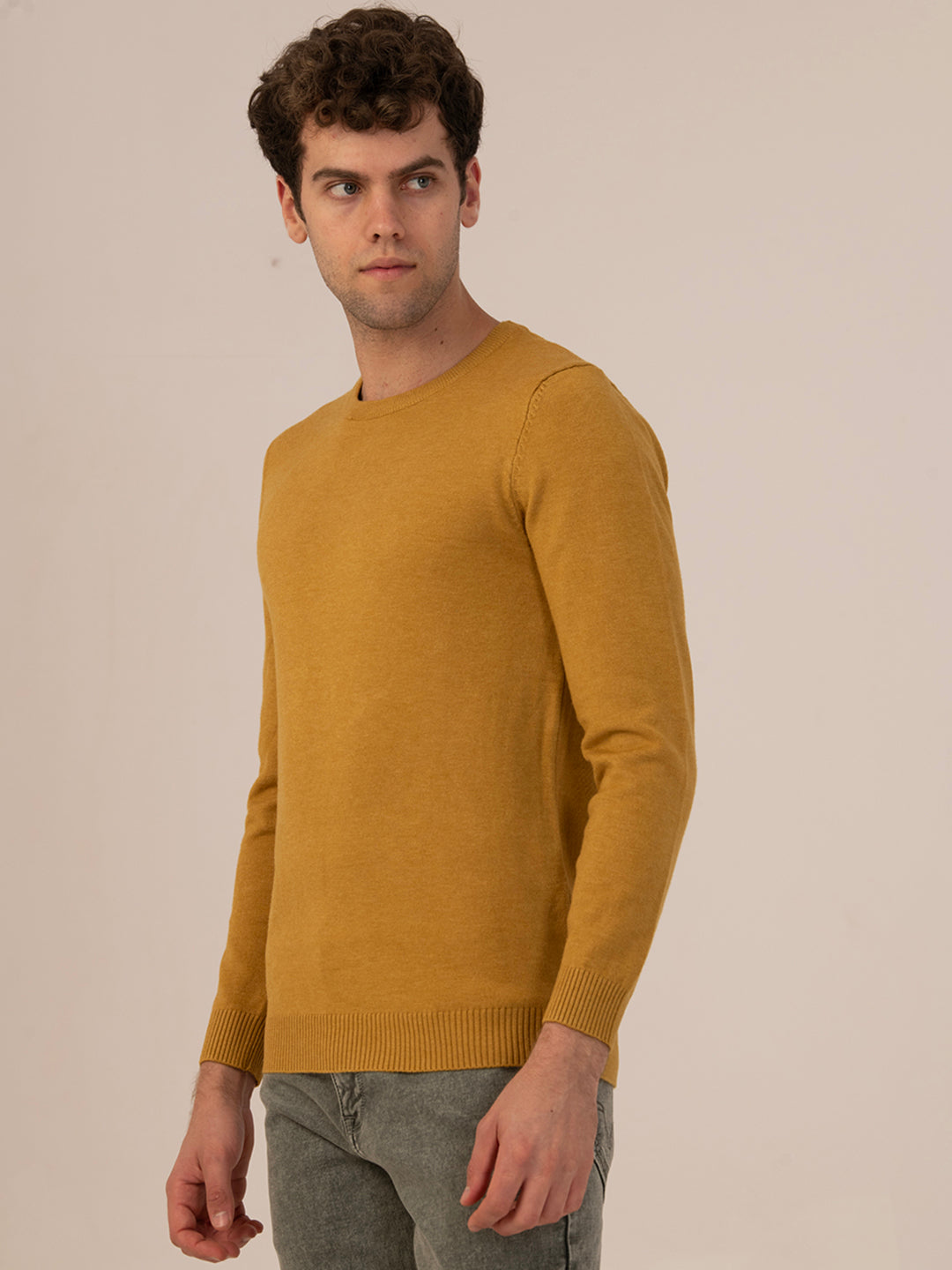 Albion Men’s Winter DailyWear sweater_MUSTARD