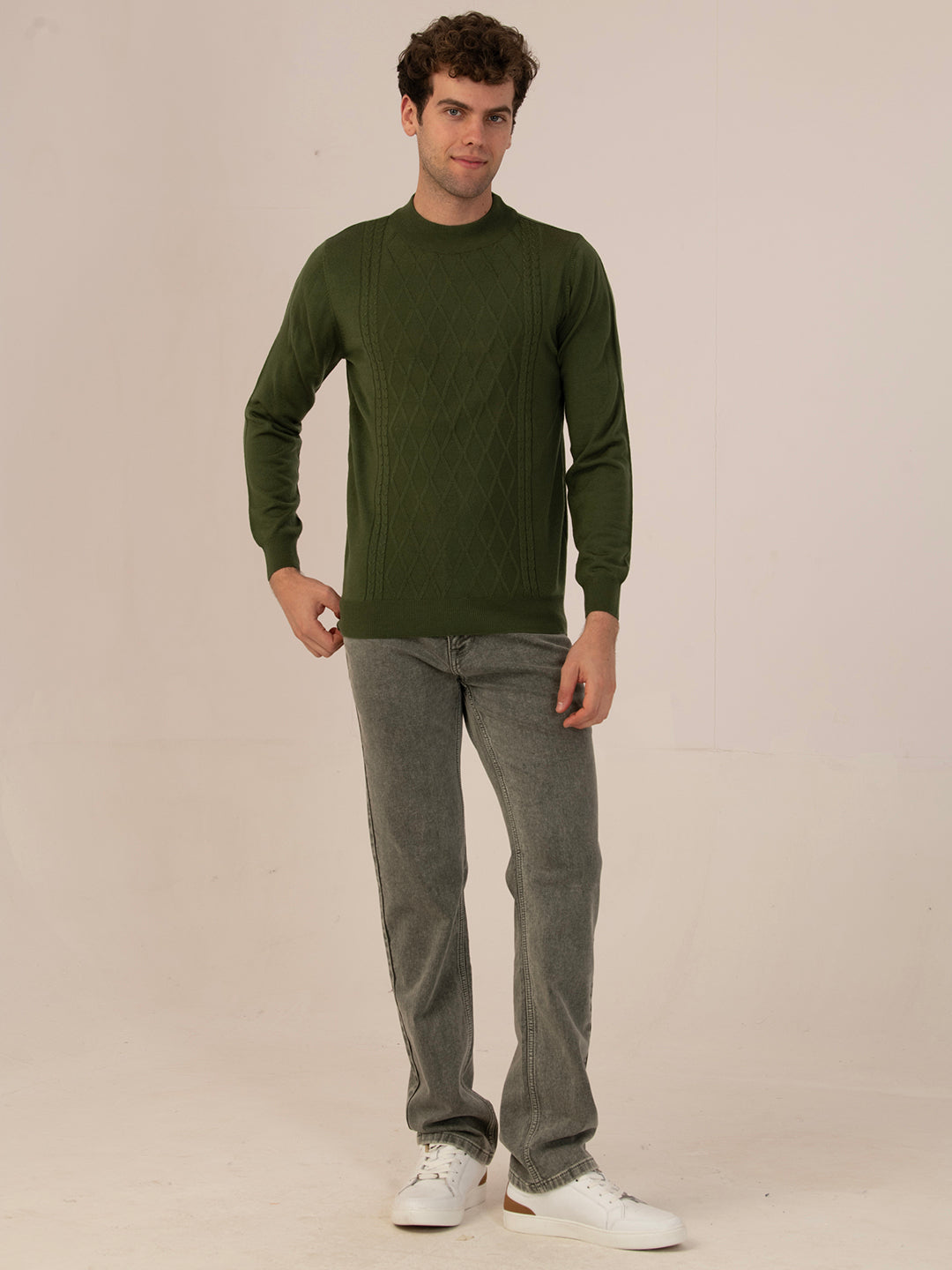 Albion Men’s Classic Cotton Sweatshirt – Everyday Casual Comfort_Olive
