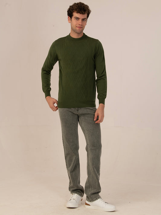 Albion Men’s Classic Cotton Sweatshirt – Everyday Casual Comfort_Olive