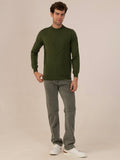 Men’s Graphic Sweatshirt – Trendy Casual Fit-olive