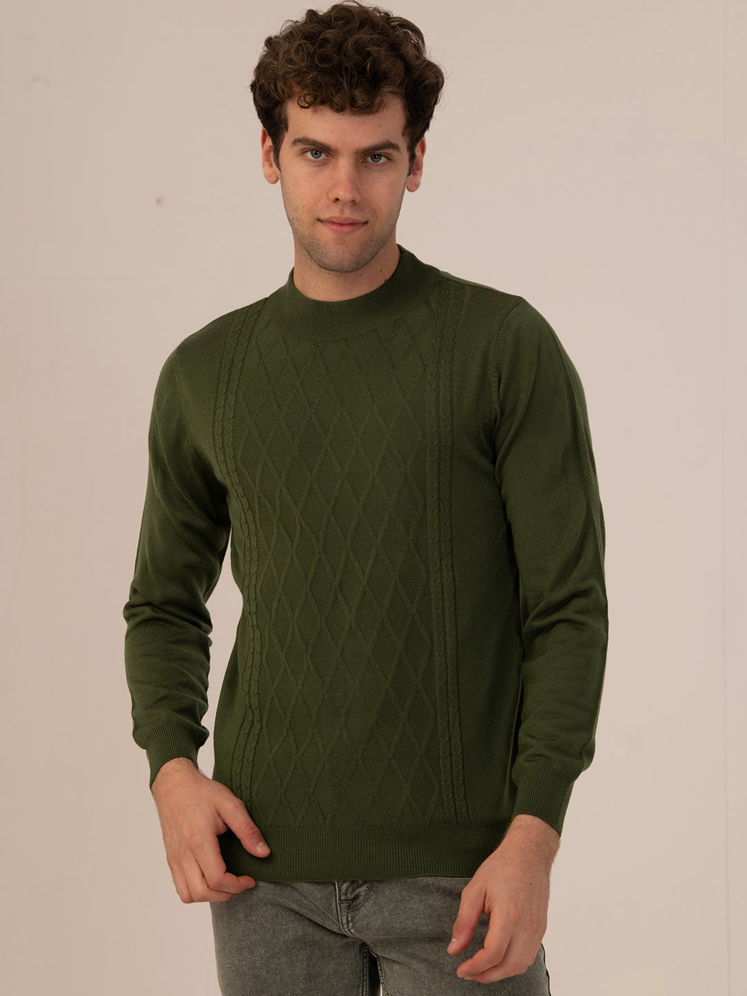 Albion Men’s Classic Cotton Sweatshirt – Everyday Casual Comfort_Olive