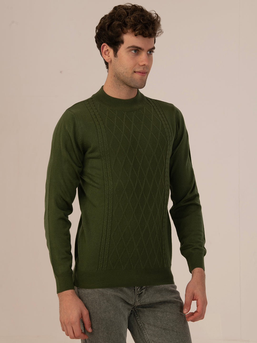Albion Men’s Classic Cotton Sweatshirt – Everyday Casual Comfort_Olive