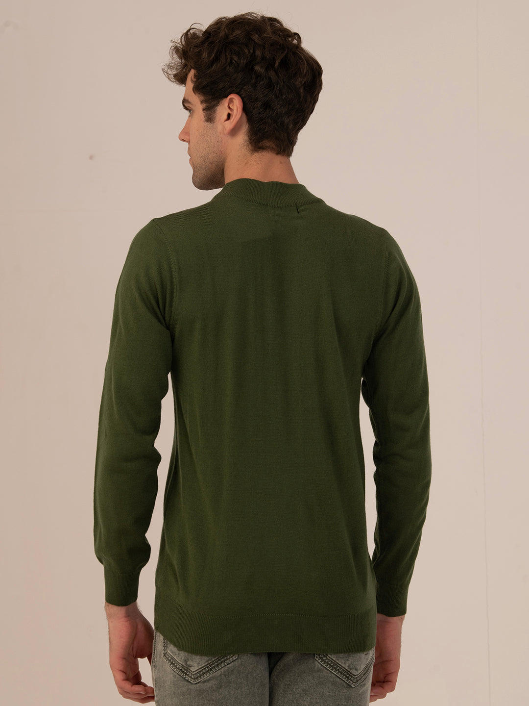 Albion Men’s Classic Cotton Sweatshirt – Everyday Casual Comfort_Olive