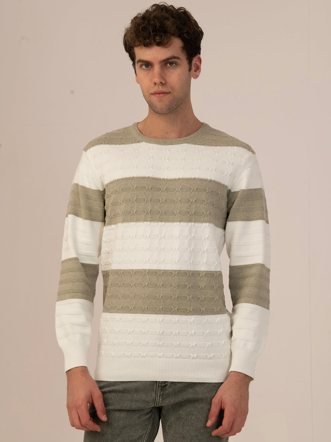 Albion Men’s Casual Cotton Pullover – Perfect for Daily Use_M cement