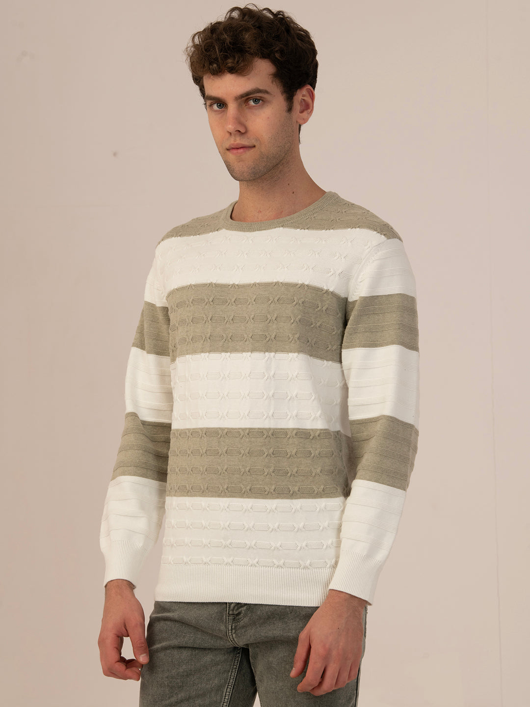 Albion Men’s Casual Cotton Pullover – Perfect for Daily Use_M cement