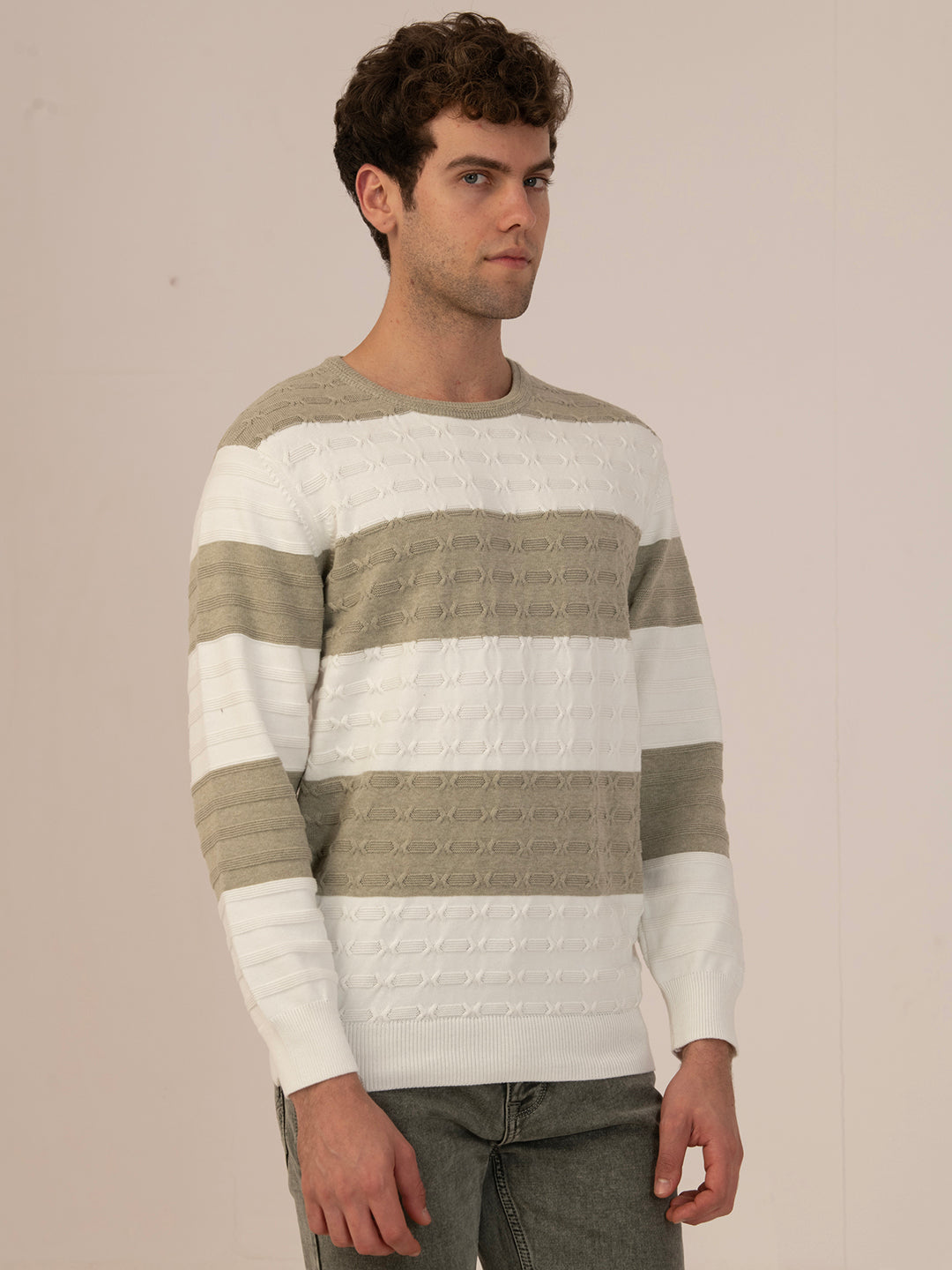 Albion Men’s Casual Cotton Pullover – Perfect for Daily Use_M cement