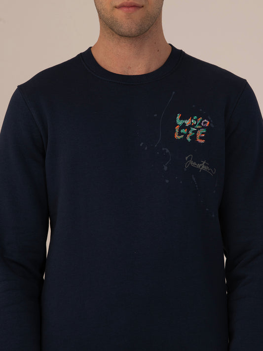 Albion Men’s Winter SoftShell Crewneck_navy