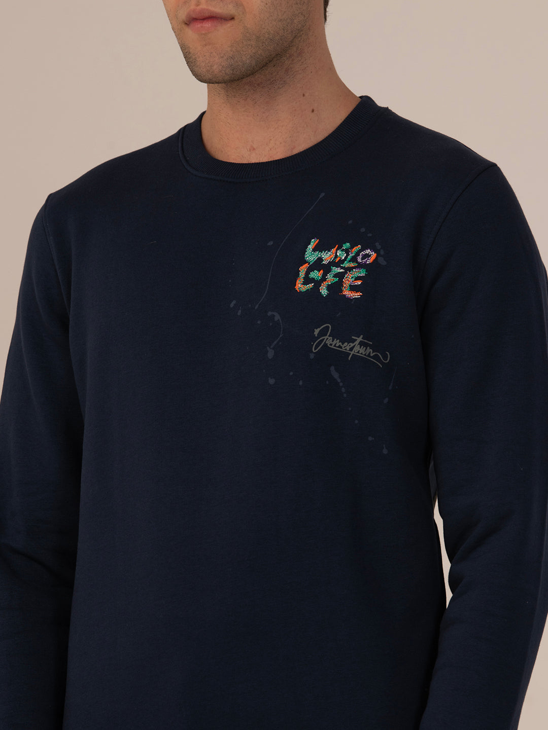 Albion Men’s Winter SoftShell Crewneck_navy