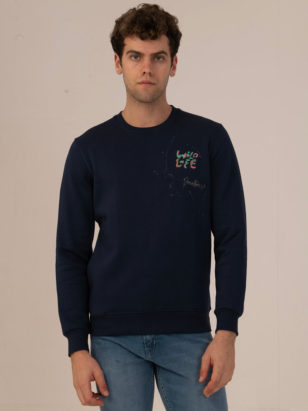 Albion Men’s Winter SoftShell Crewneck_navy