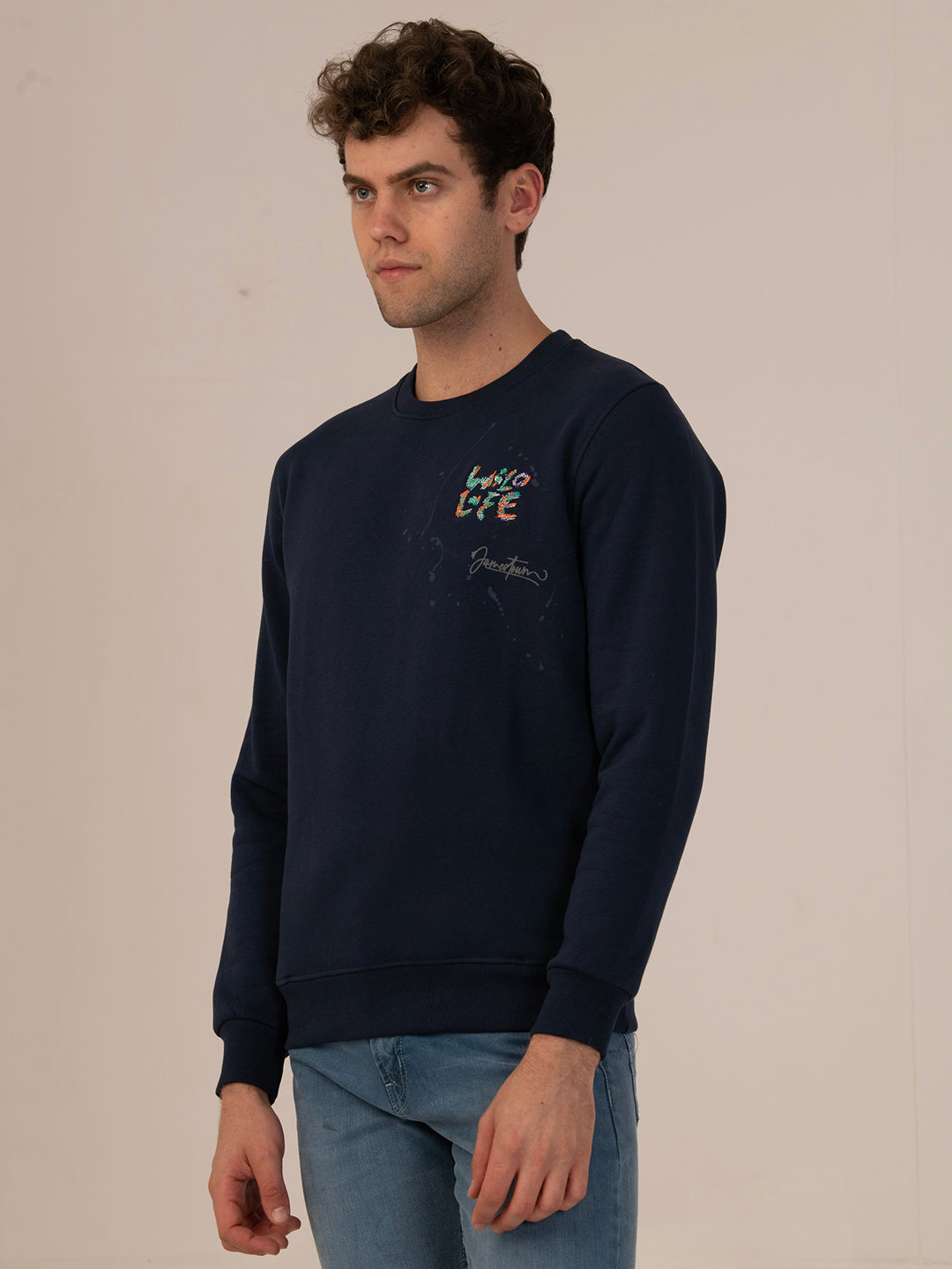 Albion Men’s Winter SoftShell Crewneck_navy