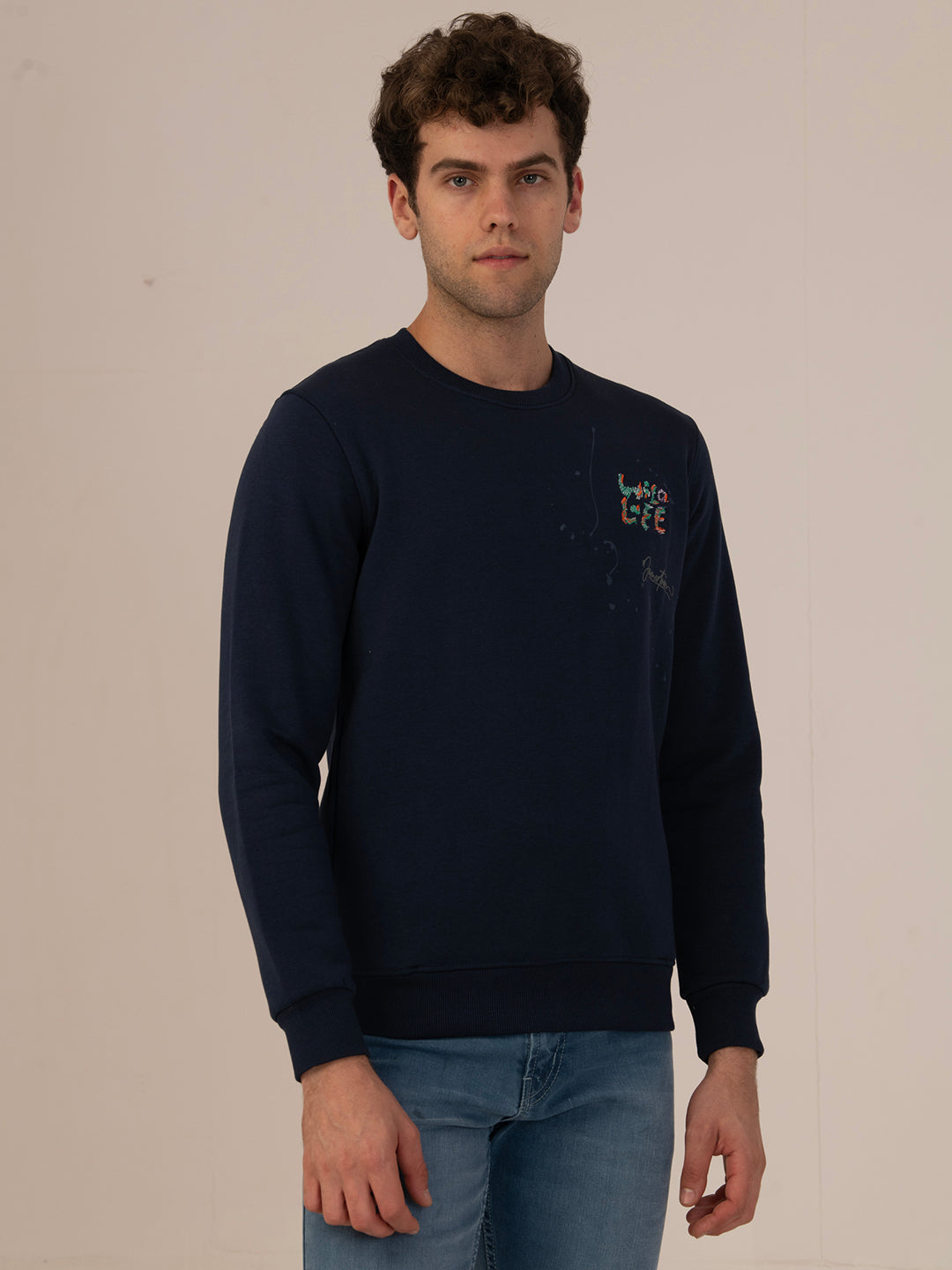 Albion Men’s Winter SoftShell Crewneck_navy
