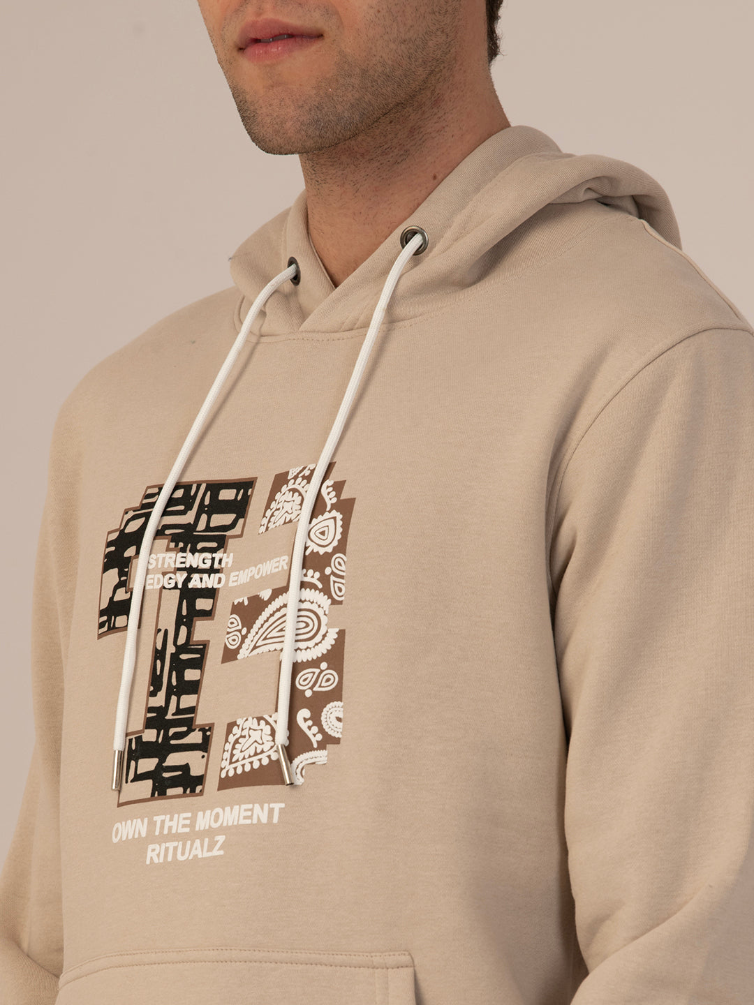 Albion Men’s Winter Arctic Cozy  Hoodies Beige