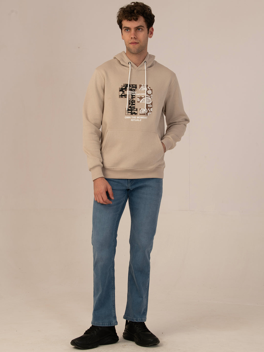Albion Men’s Winter Arctic Cozy  Hoodies Beige