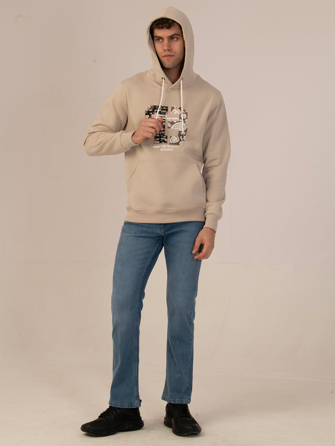 Albion Men’s Winter Arctic Cozy  Hoodies Beige