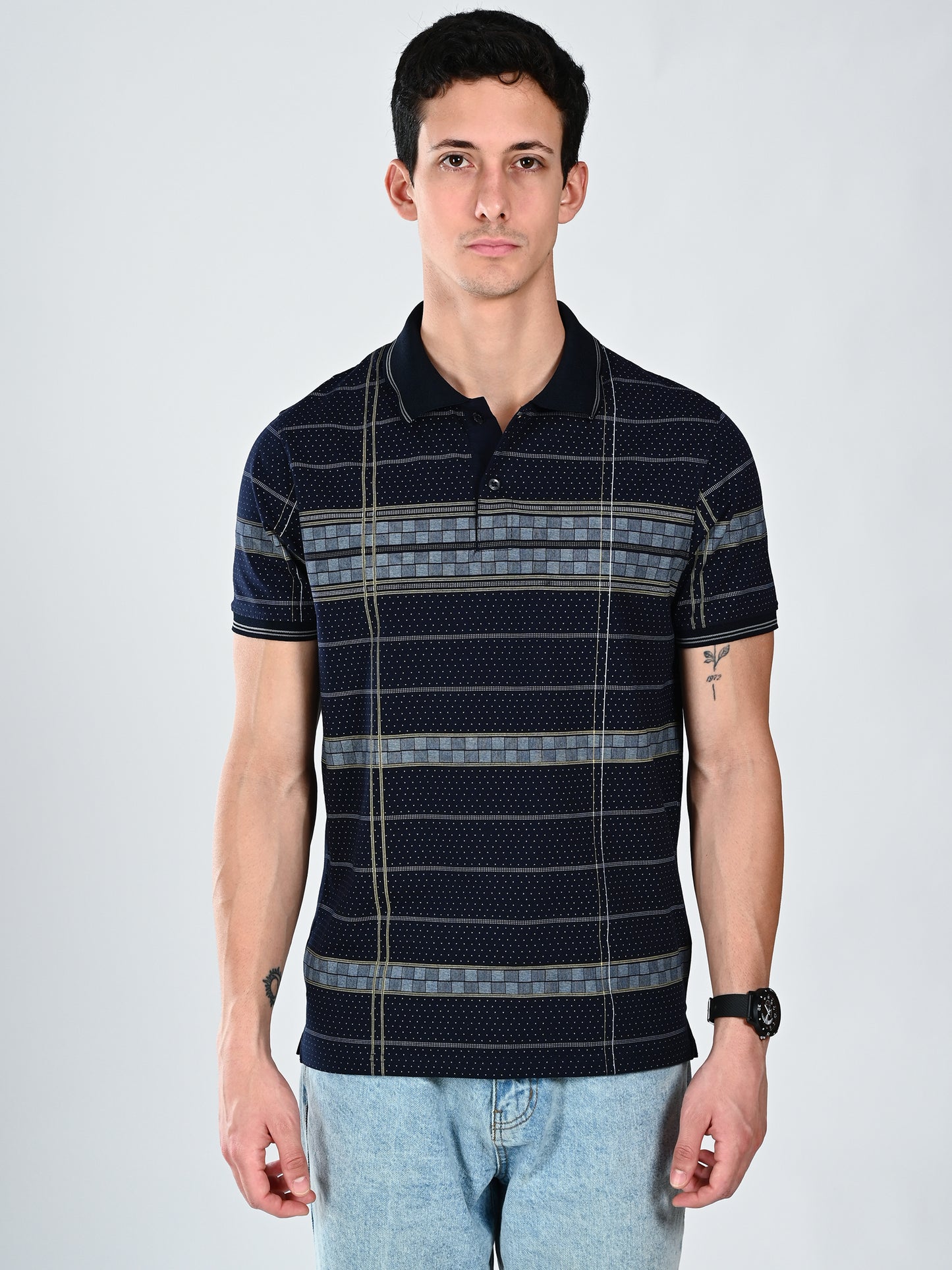 Albion Men Regular Fit Collar T-Shirt