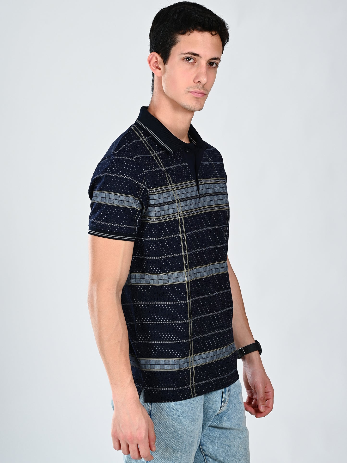 Albion Men Regular Fit Collar T-Shirt