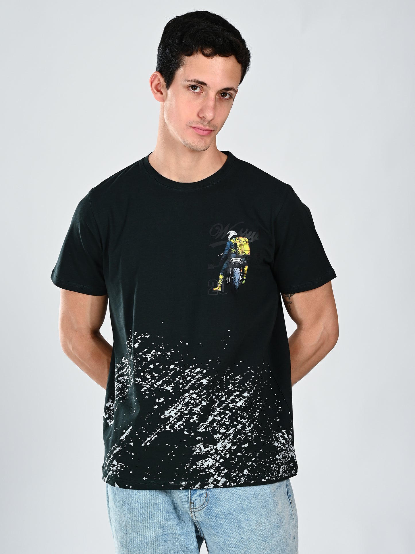 Albion Casual Cotton Round Neck T-Shirt for Men