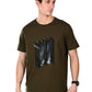 Albion Casual Cotton Round Olive Neck T-Shirt for Men