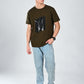 Albion Casual Cotton Round Olive Neck T-Shirt for Men