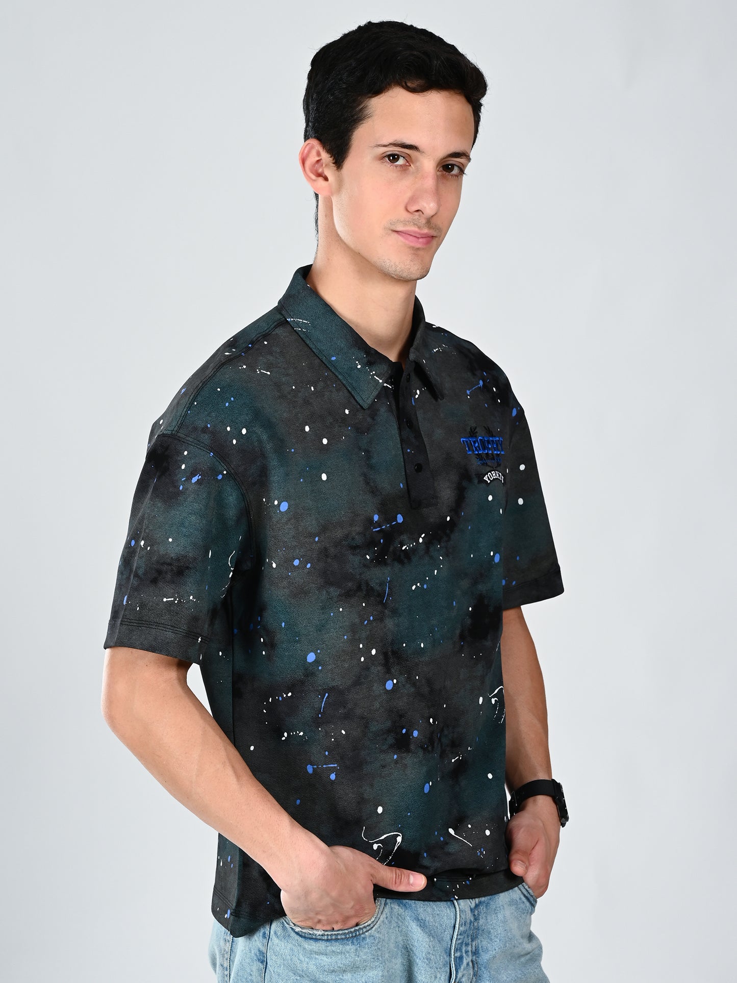 Men’s Premium Collar Print T-Shirt | Comfortable Fit