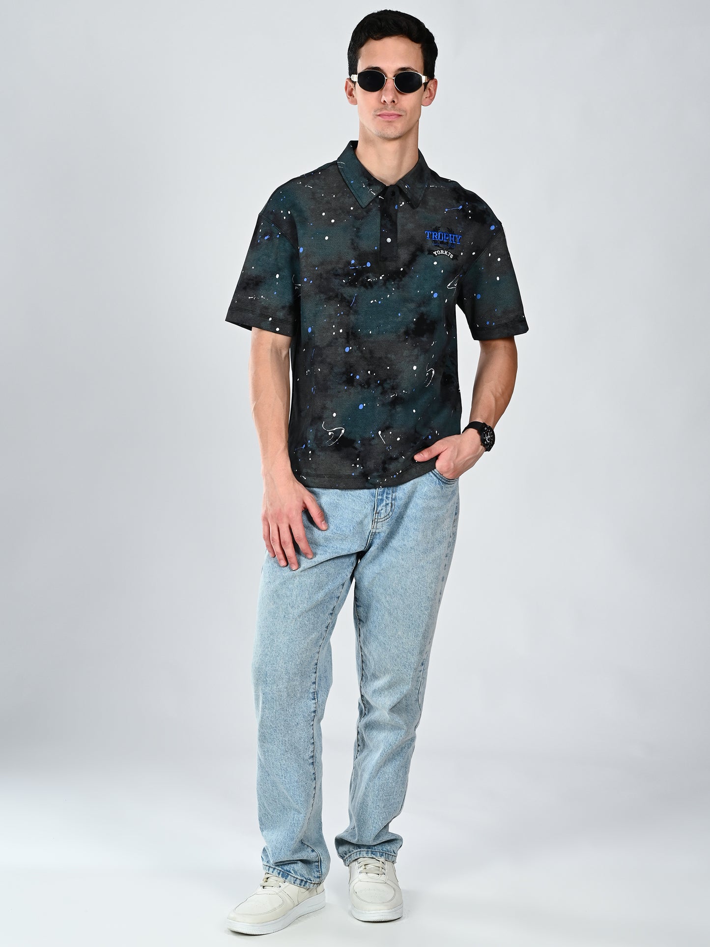 Men’s Premium Collar Print T-Shirt | Comfortable Fit