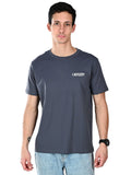 Albion Casual Cotton Grey Round Neck T-Shirt for Men