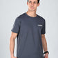 Albion Casual Cotton Grey Round Neck T-Shirt for Men