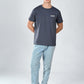 Albion Casual Cotton Grey Round Neck T-Shirt for Men