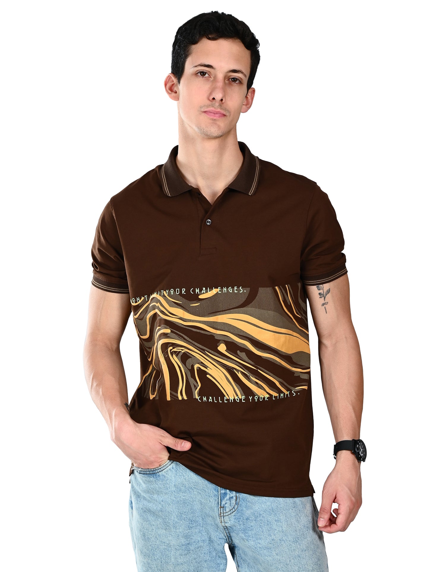 Albion Casual Cotton Round Neck T-Shirt for Men ,Fit For Every day