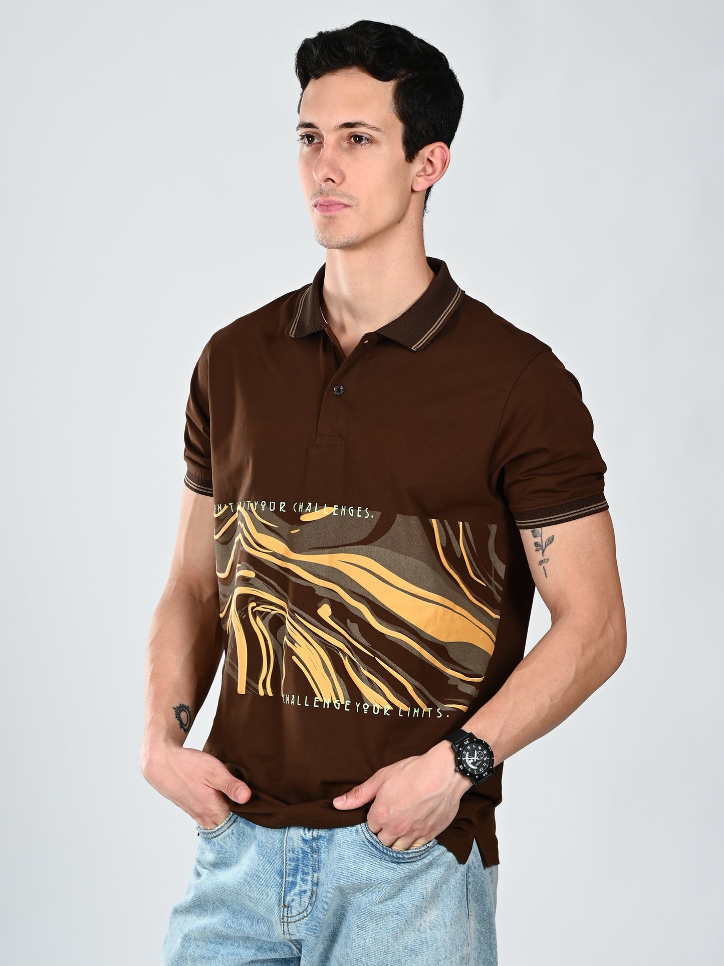 Albion Casual Cotton Round Neck T-Shirt for Men ,Fit For Every day