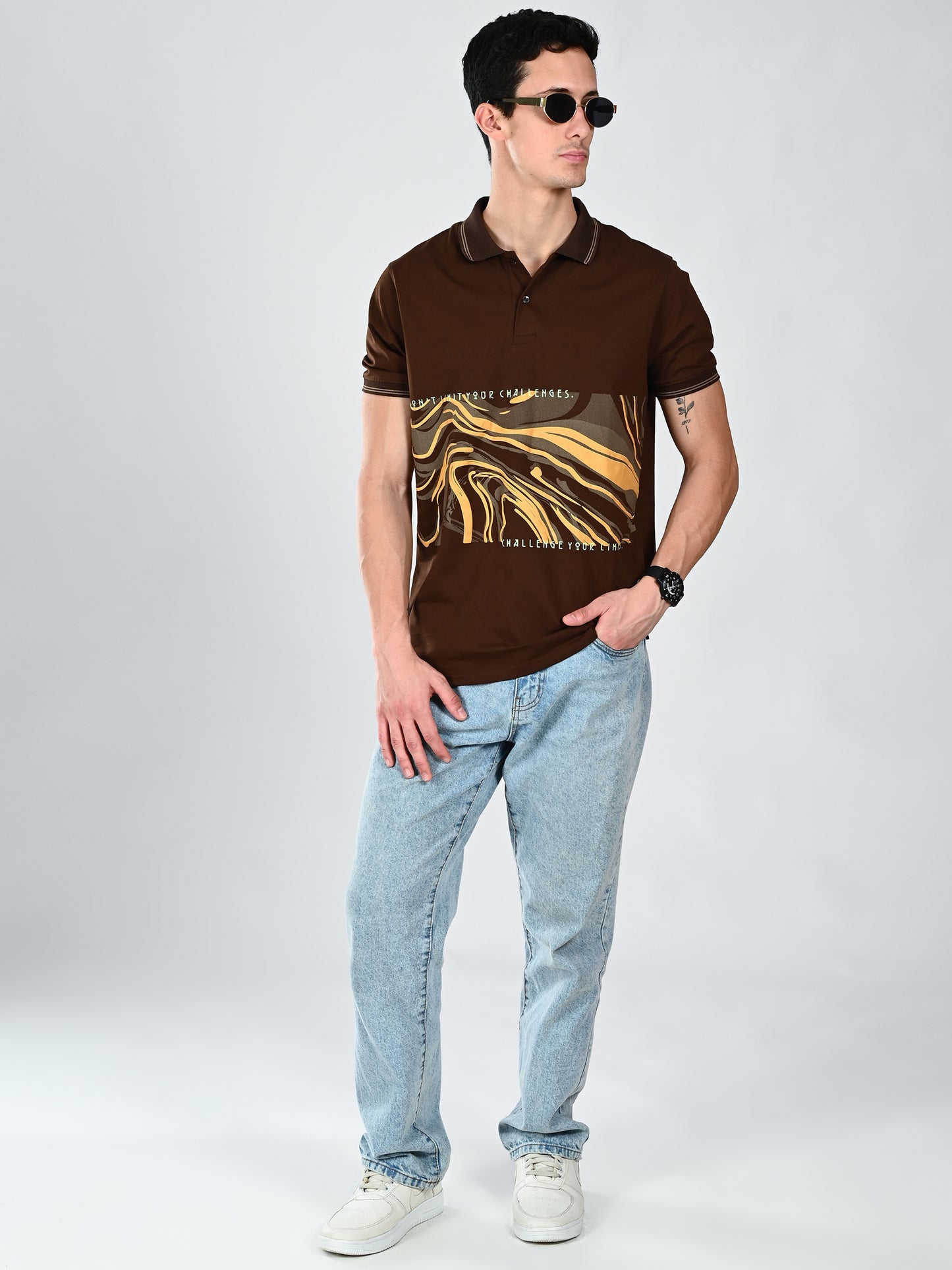 Albion Casual Cotton Round Neck T-Shirt for Men ,Fit For Every day