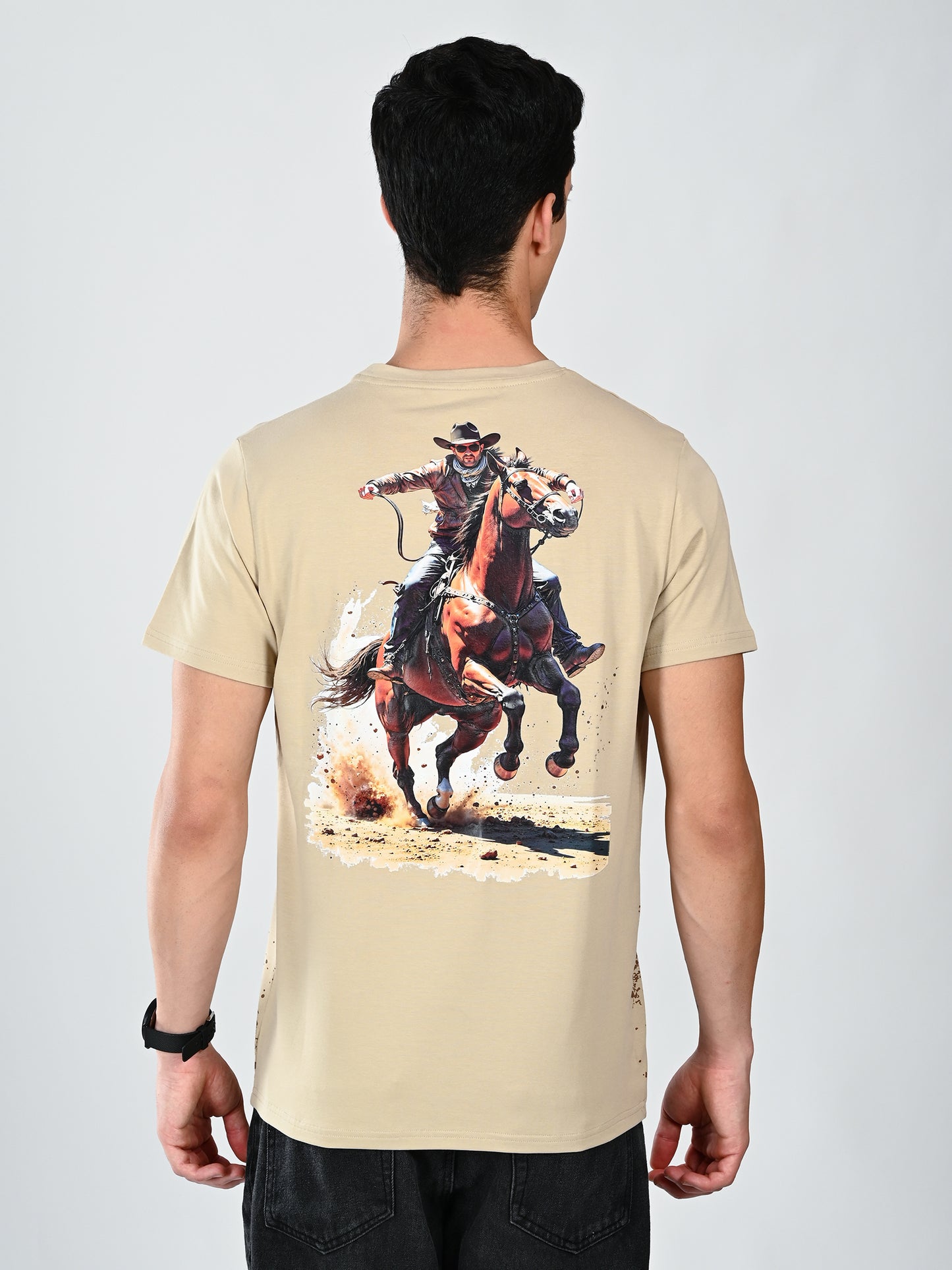 Albion Urban Beige Men’s T-Shirt, Everyday Comfort