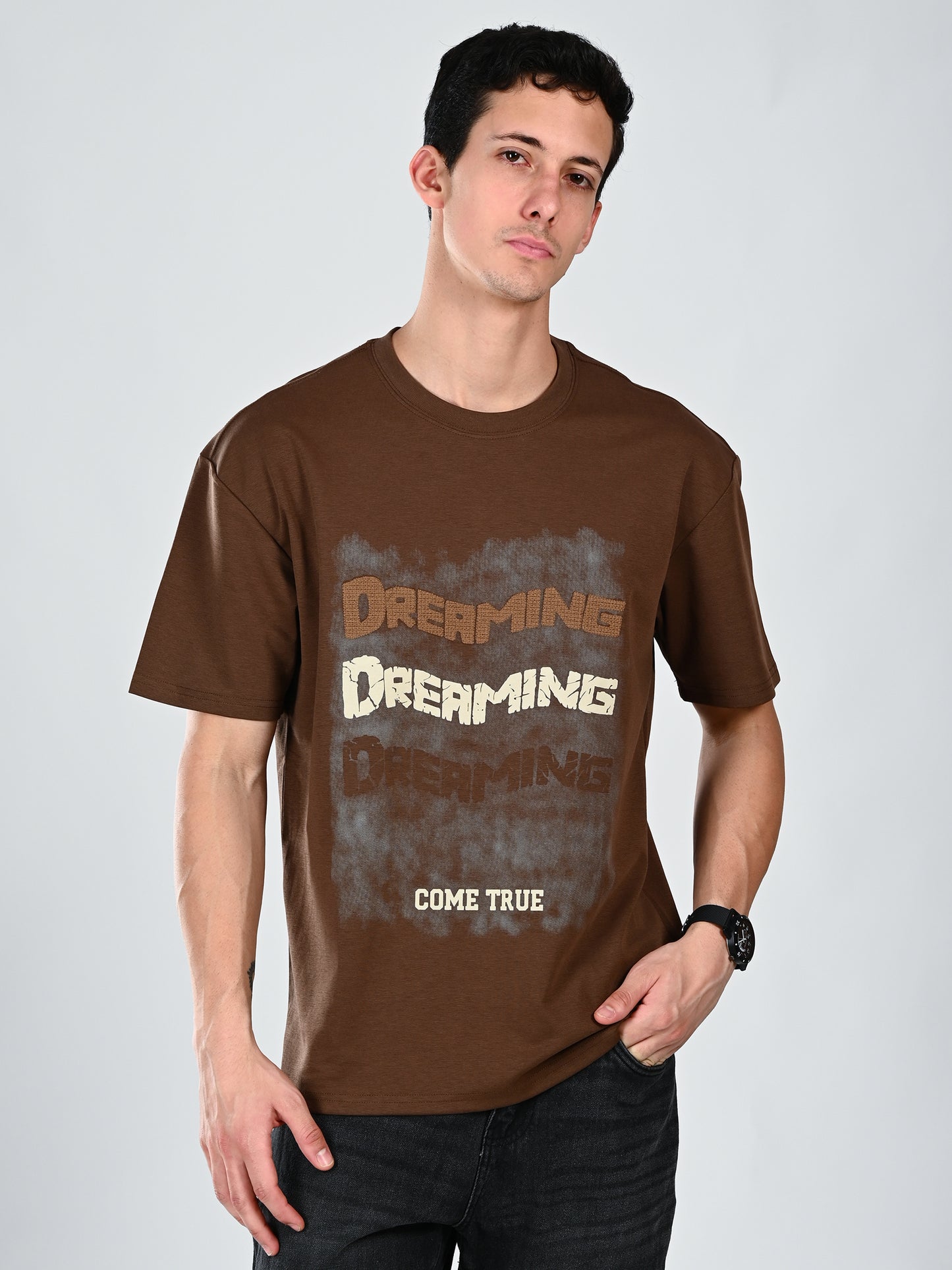 Albion Mens Casual Everyday Wear  Brown T-Shirt, Everyday Essential T-Shirt