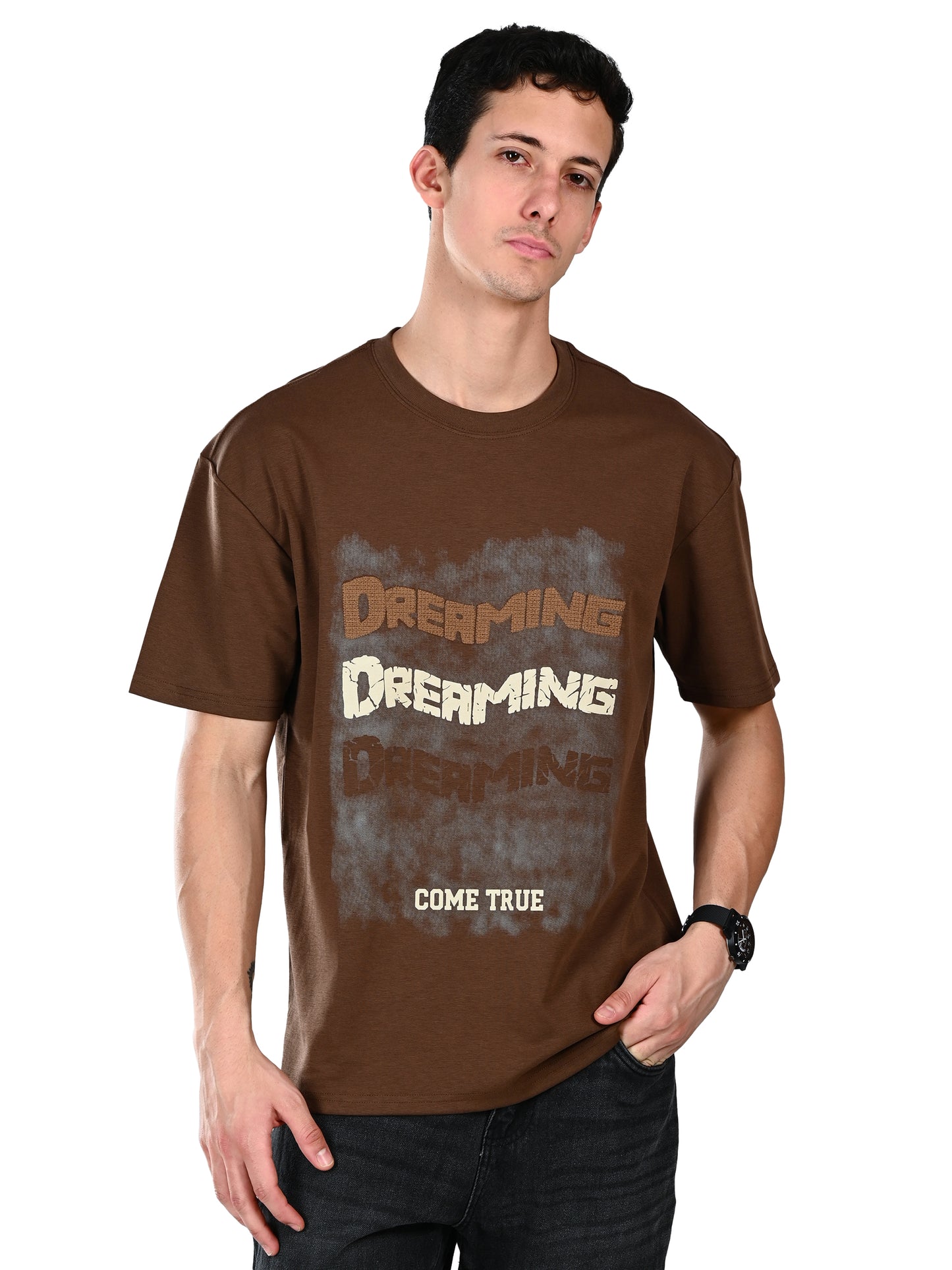Albion Mens Casual Everyday Wear  Brown T-Shirt, Everyday Essential T-Shirt