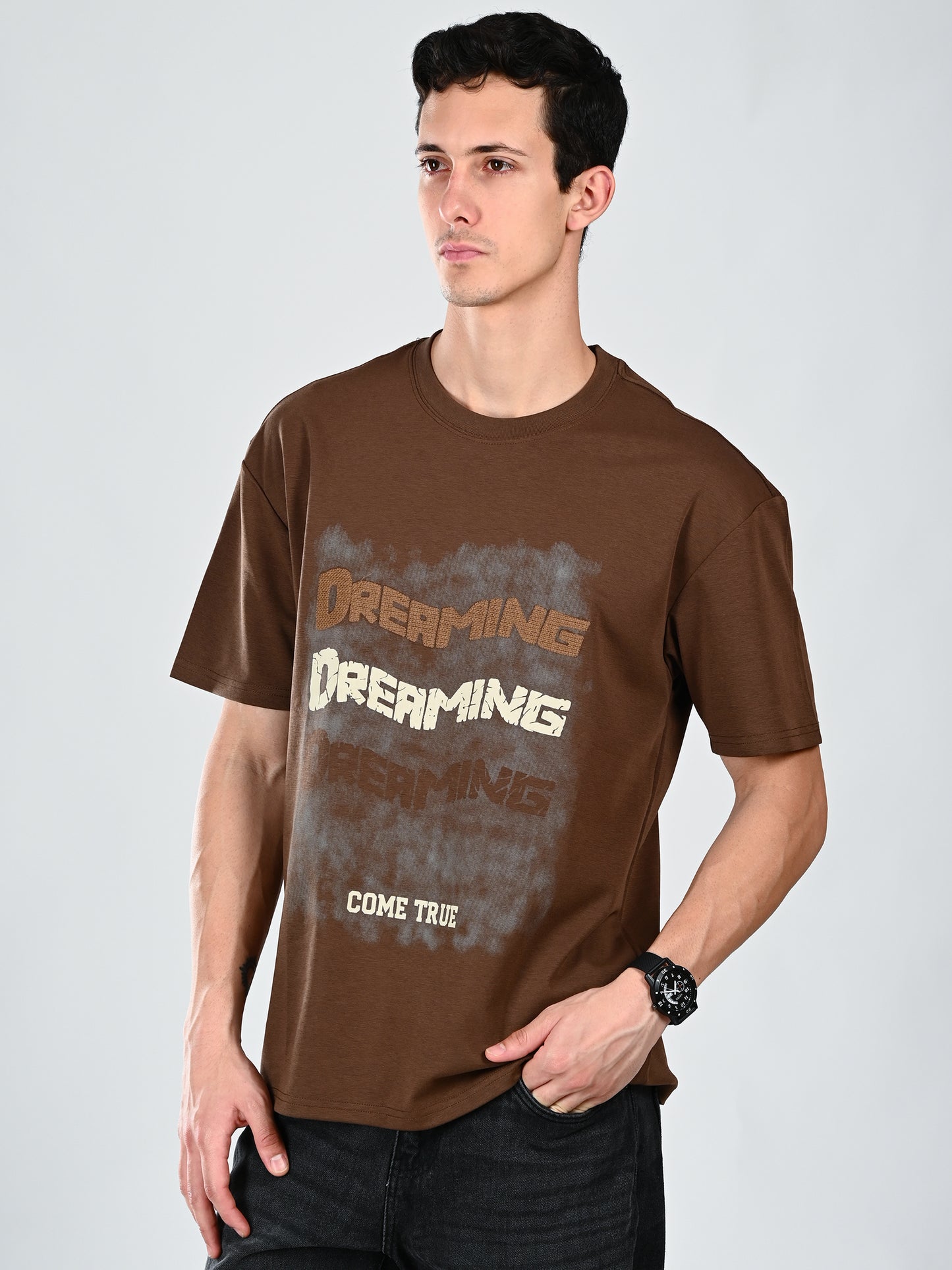 Albion Mens Casual Everyday Wear  Brown T-Shirt, Everyday Essential T-Shirt