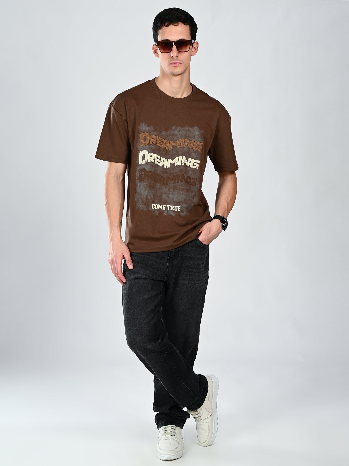 Albion Mens Casual Everyday Wear  Brown T-Shirt, Everyday Essential T-Shirt