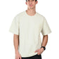 Albion Classic Fit Cream Casual T-Shirt for Men