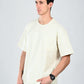 Albion Classic Fit Cream Casual T-Shirt for Men
